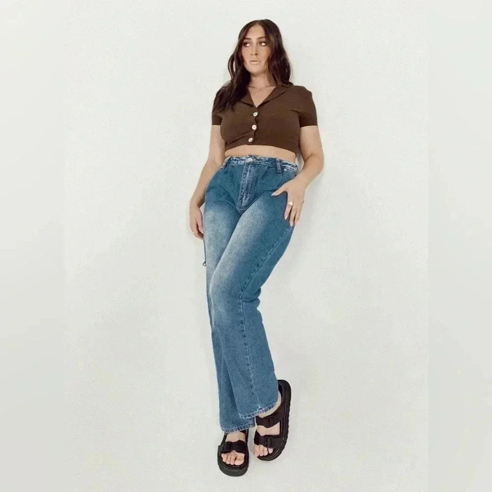 Princess Polly ISABELLE STRAIGHT LEG DENIM JEANS